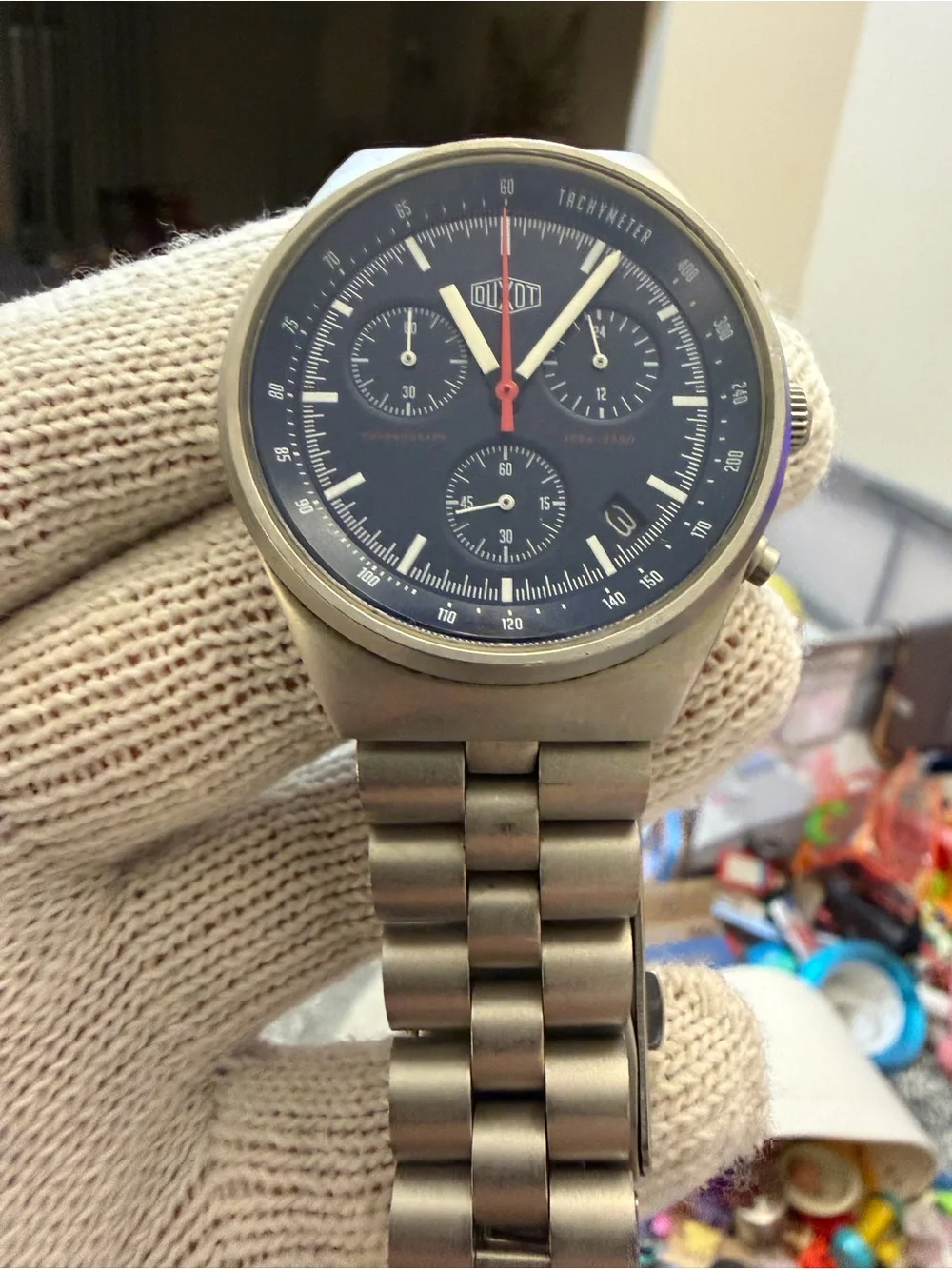 Duxot Consillio Meca-Quartz Chronograph Mens Watch Sapphire DX-2008